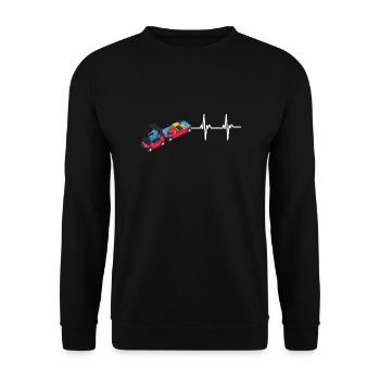 Baggage Handler Airfield Airport Worker - Unisex Sweatshirt - black - Front - Alina (178cm) & Michal (187cm)