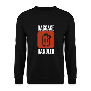 Baggage Handler Airfield Airport Worker - Unisex Sweatshirt - black - Front - Alina (178cm) & Michal (187cm)