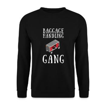 Baggage Handler Airfield Airport Worker - Unisex Sweatshirt - black - Front - Alina (178cm) & Michal (187cm)