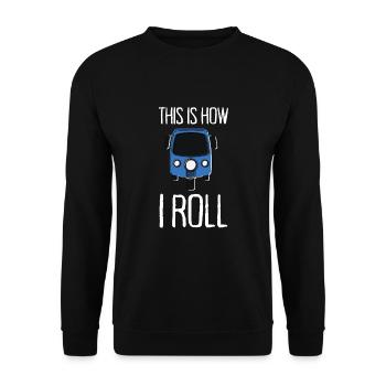 Tuk Tuk Rickshaw Italian Scooter Transporter - Unisex Sweatshirt - black - Front - Alina (178cm) & Michal (187cm)