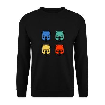 Tuk Tuk Rickshaw Italian Scooter Transporter - Unisex Sweatshirt - black - Front - Alina (178cm) & Michal (187cm)