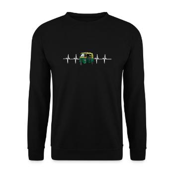 Tuk Tuk Rickshaw Italian Scooter Transporter - Unisex Pullover - Schwarz - Vorne - Alina (178cm) & Michal (187cm)