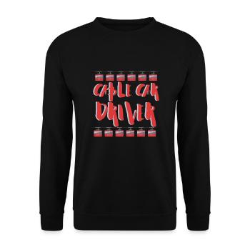 Aerial Tram Tramway Cable Car Cableway Gondola - Unisex Sweatshirt - black - Front - Alina (178cm) & Michal (187cm)