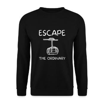 Aerial Tram Tramway Cable Car Cableway Gondola - Unisex Sweatshirt - black - Front - Alina (178cm) & Michal (187cm)