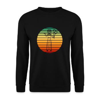 Stilt Carnival Walk On Stilts Day Stiltwalker - Unisex Sweatshirt - black - Front - Alina (178cm) & Michal (187cm)