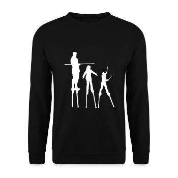 Stilt Carnival Walk On Stilts Day Stiltwalker - Unisex Sweatshirt - black - Front - Alina (178cm) & Michal (187cm)