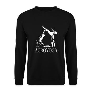 Acroyoga Manual Acro Yoga Yogi - Unisex Pullover - Schwarz - Vorne - Alina (178cm) & Michal (187cm)