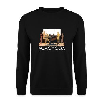 Acroyoga Manual Acro Yoga Yogi - Unisex Pullover - Schwarz - Vorne - Alina (178cm) & Michal (187cm)
