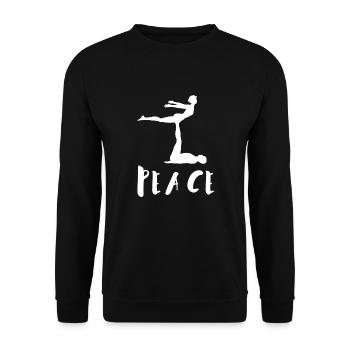 Acroyoga Manual Acro Yoga Yogi - Unisex Pullover - Schwarz - Vorne - Alina (178cm) & Michal (187cm)