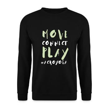 Acroyoga Manual Acro Yoga Yogi - Unisex Pullover - Schwarz - Vorne - Alina (178cm) & Michal (187cm)