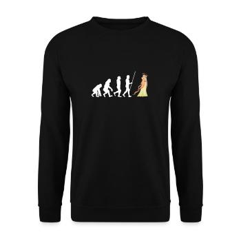 Pan Pipe Instrument Peru Wooden Pan Flute - Unisex Pullover - Schwarz - Vorne - Alina (178cm) & Michal (187cm)