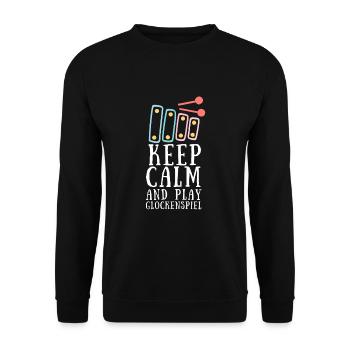 Vibraphone Mom Marimba Ninja And Mallet - Unisex Pullover - Schwarz - Vorne - Alina (178cm) & Michal (187cm)