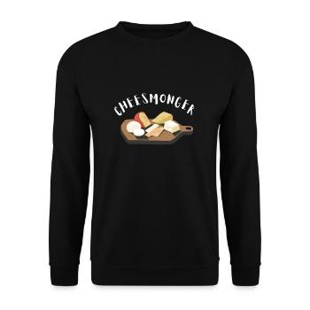 Cheesemonger Cheese Maker Gouda Lover - Unisex Pullover - Schwarz - Vorne - Alina (178cm) & Michal (187cm)
