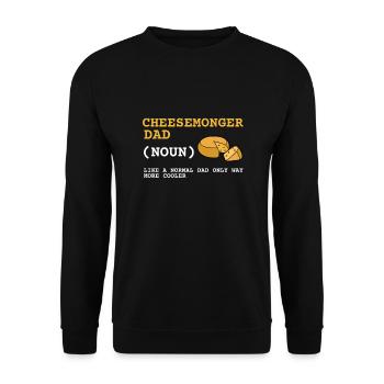 Cheesemonger Cheese Maker Gouda Lover - Unisex Pullover - Schwarz - Vorne - Alina (178cm) & Michal (187cm)