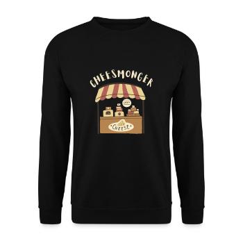 Cheesemonger Cheese Maker Gouda Lover - Unisex Pullover - Schwarz - Vorne - Alina (178cm) & Michal (187cm)