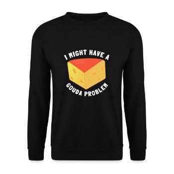 Cheesemonger Cheese Maker Gouda Lover - Unisex Pullover - Schwarz - Vorne - Alina (178cm) & Michal (187cm)