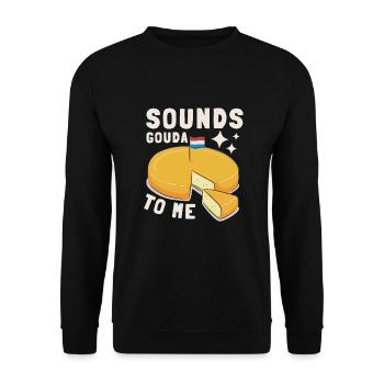 Cheesemonger Cheese Maker Gouda Lover - Unisex Pullover - Schwarz - Vorne - Alina (178cm) & Michal (187cm)