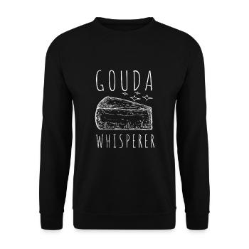 Cheesemonger Cheese Maker Gouda Lover - Unisex Pullover - Schwarz - Vorne - Alina (178cm) & Michal (187cm)