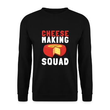 Cheesemonger Cheese Maker Gouda Lover - Unisex Pullover - Schwarz - Vorne - Alina (178cm) & Michal (187cm)