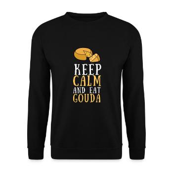 Cheesemonger Cheese Maker Gouda Lover - Unisex Pullover - Schwarz - Vorne - Alina (178cm) & Michal (187cm)