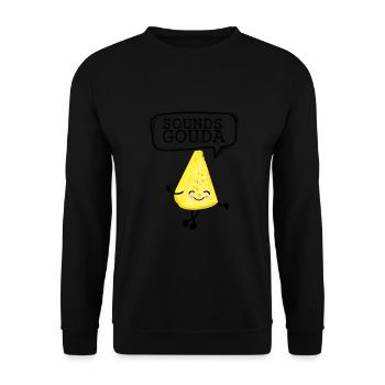 Cheesemonger Cheese Maker Gouda Lover - Unisex Pullover - Schwarz - Vorne - Alina (178cm) & Michal (187cm)