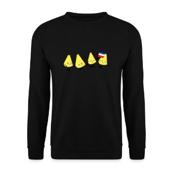 Cheesemonger Cheese Maker Gouda Lover - Unisex Pullover - Schwarz - Vorne - Alina (178cm) & Michal (187cm)