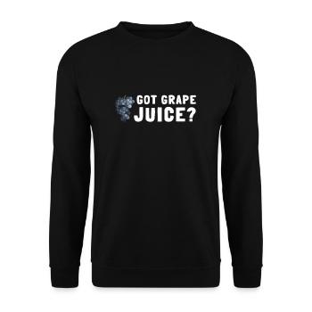 Organic Grape Juice Bottles - Unisex Pullover - Schwarz - Vorne - Alina (178cm) & Michal (187cm)