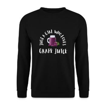 Organic Grape Juice Bottles - Unisex Pullover - Schwarz - Vorne - Alina (178cm) & Michal (187cm)