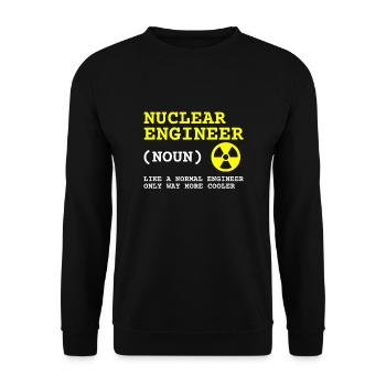 Uranium Fission Nuclear Engineering Theme - Unisex Pullover - Schwarz - Vorne - Alina (178cm) & Michal (187cm)