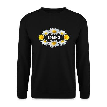 Printemps Vibrations printanières Fleurs - Sweat-shirt Unisexe - noir - Devant - Alina (178cm) & Michal (187cm)