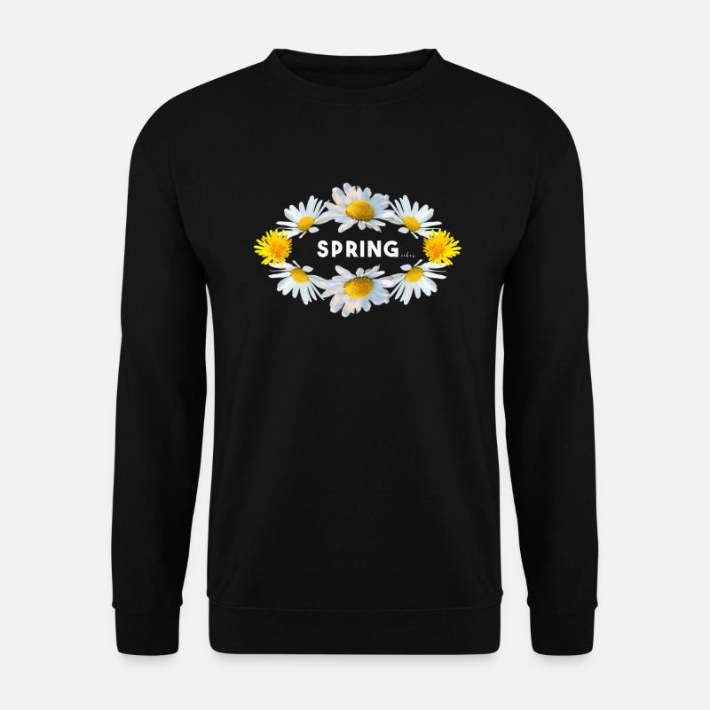 Spring Spring Vibes Flowers - Unisex Sweatshirt - black
