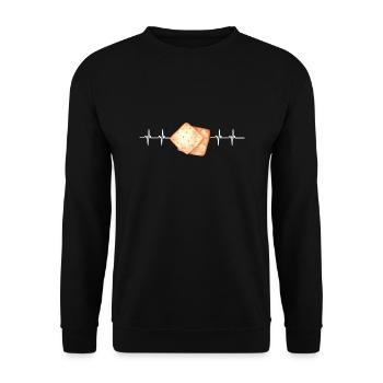 Rosemary Crab Cracker And Flatbread Salty Cracker - Unisex Sweatshirt - black - Front - Alina (178cm) & Michal (187cm)