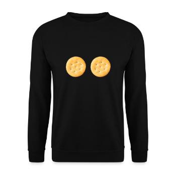 Rosemary Crab Cracker And Flatbread Salty Cracker - Unisex Sweatshirt - black - Front - Alina (178cm) & Michal (187cm)
