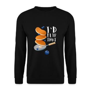 Syrup For Pancakes Flipping Flapjack Breakfast - Unisex Sweatshirt - black - Front - Alina (178cm) & Michal (187cm)