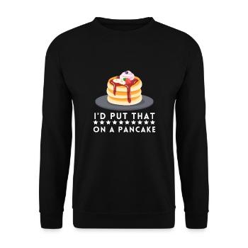 Syrup For Pancakes Flipping Flapjack Breakfast - Unisex Sweatshirt - black - Front - Alina (178cm) & Michal (187cm)