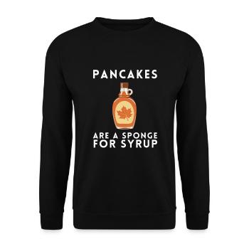 Syrup For Pancakes Flipping Flapjack Breakfast - Unisex Sweatshirt - black - Front - Alina (178cm) & Michal (187cm)