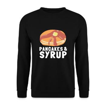Syrup For Pancakes Flipping Flapjack Breakfast - Unisex Sweatshirt - black - Front - Alina (178cm) & Michal (187cm)
