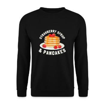 Syrup For Pancakes Flipping Flapjack Breakfast - Unisex Sweatshirt - black - Front - Alina (178cm) & Michal (187cm)