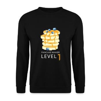 Syrup For Pancakes Flipping Flapjack Breakfast - Unisex Sweatshirt - black - Front - Alina (178cm) & Michal (187cm)