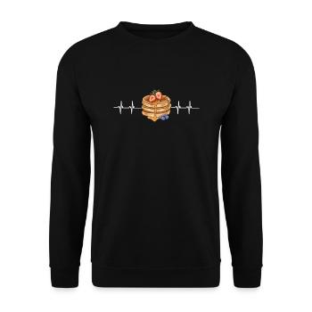 Syrup For Pancakes Flipping Flapjack Breakfast - Unisex Sweatshirt - black - Front - Alina (178cm) & Michal (187cm)