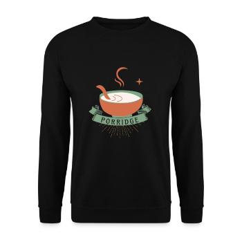 Grains de céréales Kasha Upma Riz et semoule de maïs du matin - Sweat-shirt Unisexe - noir - Devant - Alina (178cm) & Michal (187cm)