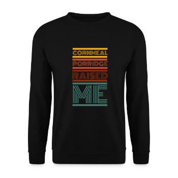 Cereal Grits Kasha Upma Rice And Morning Cornmeal - Unisex Pullover - Schwarz - Vorne - Alina (178cm) & Michal (187cm)