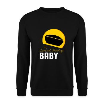 Cereal Grits Kasha Upma Rice And Morning Cornmeal - Unisex Pullover - Schwarz - Vorne - Alina (178cm) & Michal (187cm)