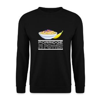 Cereal Grits Kasha Upma Rice And Morning Cornmeal - Unisex Pullover - Schwarz - Vorne - Alina (178cm) & Michal (187cm)