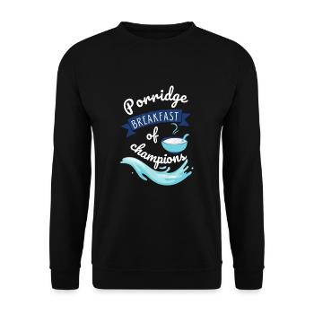 Cereal Grits Kasha Upma Rice And Morning Cornmeal - Unisex Sweatshirt - black - Front - Alina (178cm) & Michal (187cm)