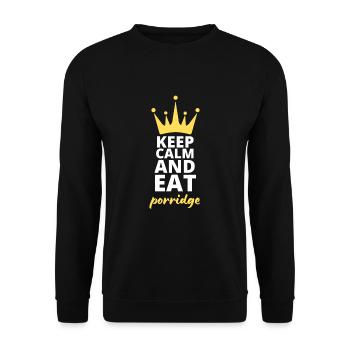 Cereal Grits Kasha Upma Rice And Morning Cornmeal - Unisex Pullover - Schwarz - Vorne - Alina (178cm) & Michal (187cm)