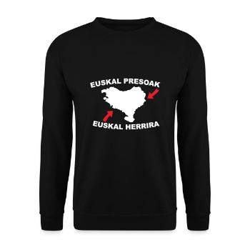 Euskal Presoak Euskal Herria Basque Country - Unisex Pullover - Schwarz - Vorne - Alina (178cm) & Michal (187cm)