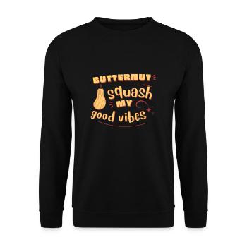 Fresh Farmers Market, Organic Butternut Squash My - Unisex Pullover - Schwarz - Vorne - Alina (178cm) & Michal (187cm)