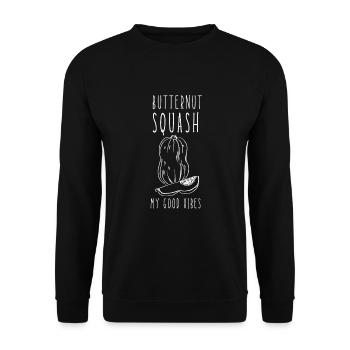 Fresh Farmers Market, Organic Butternut Squash My - Unisex Pullover - Schwarz - Vorne - Alina (178cm) & Michal (187cm)