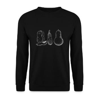 Fresh Farmers Market, Organic Butternut Squash My - Unisex Pullover - Schwarz - Vorne - Alina (178cm) & Michal (187cm)
